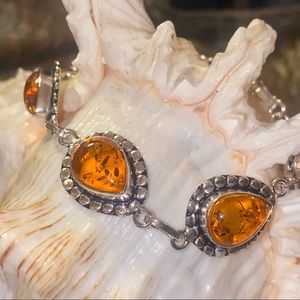 Amber Multi-gem exotic adjustable bracelet